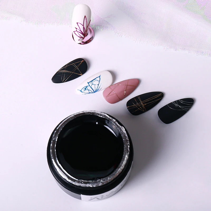 long lasting OEM gel color nail art french nail liner clear 8g spider nail gel polish semi-solid clear drawing gel