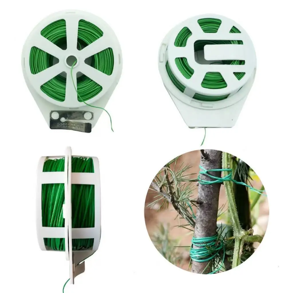 Tpr Covered Galvanized Steel Tie Round Plastic Soft Garden Plant Twist Ties Ratchet Strap Nylon Rope Irrigation Supplies