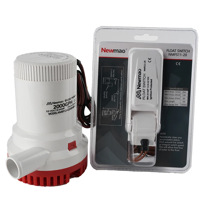 1500GPH 12v DC Marine Ship Boat Bilge Sea Water Pump For Yacht