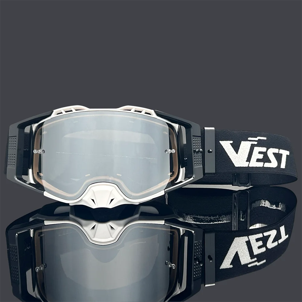 Motorcycle Goggles Factory Custom Logo Easy Change Lens Tear-Offs MX Goggles Off Road Dirt Bike Motocross Goggles