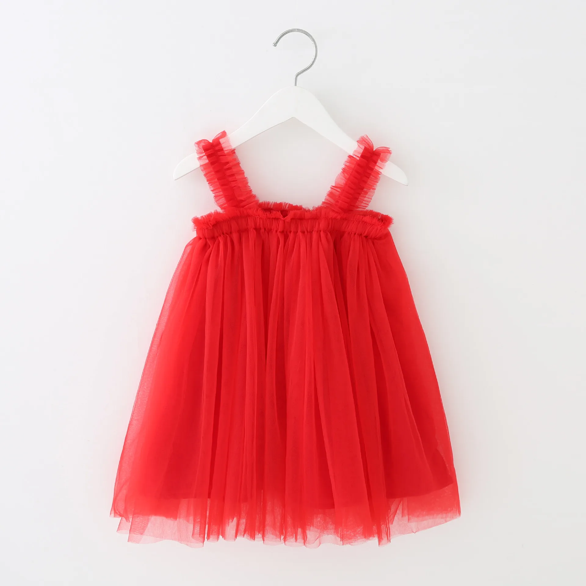 2024 Hot Baby Girls Tutu Dress Sleeveless Flower Layered Tulle Birthday Floral Princess Party Tulle Chiffon Ballet Girl Dresses