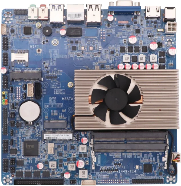 Thin Mini ITX Motherboard with Processor Core i5 1135G7 2 Lan 6 Com Industrial Fan Cooling Main Board X86 Motherboard DDR4