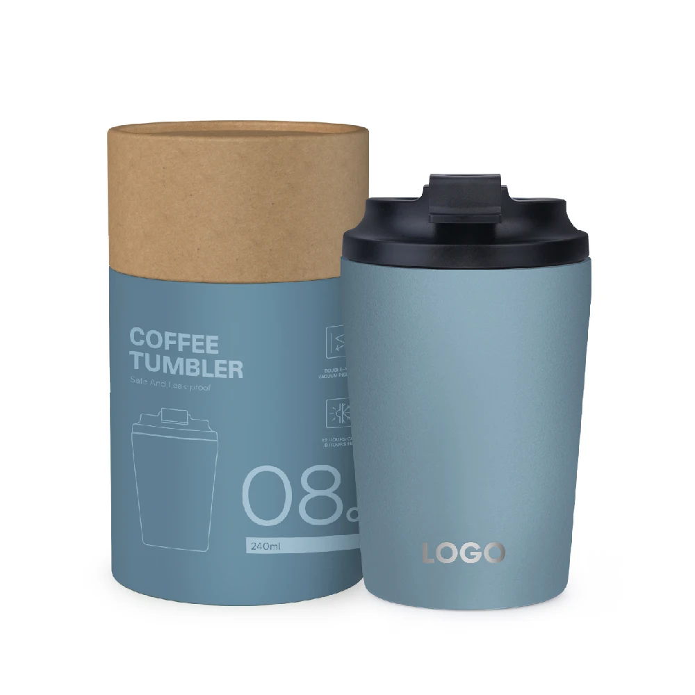 Factory Wholesale Insulated Vacuum Flask Portable 8oz 12oz Travel Coffee Mug Cup