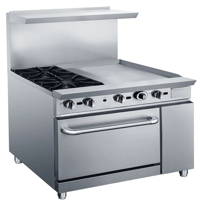 USA Market Gas Range Combination Gas Ranges 2 Gas Burners Stainless Steel Stove with Oven New Design Range
