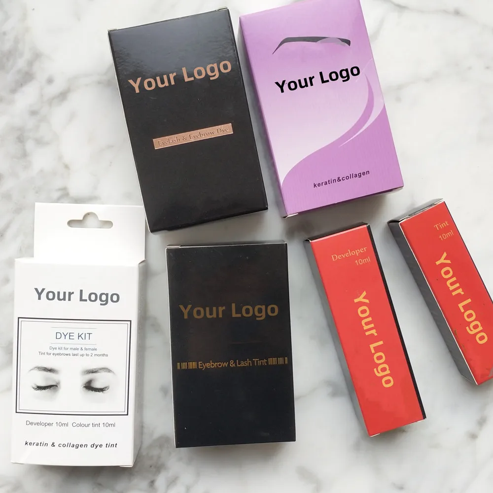 Long Lasting 4 6 weeks lash and eyebrow tint henna eyebrow and eyelash tint dye kit private label
