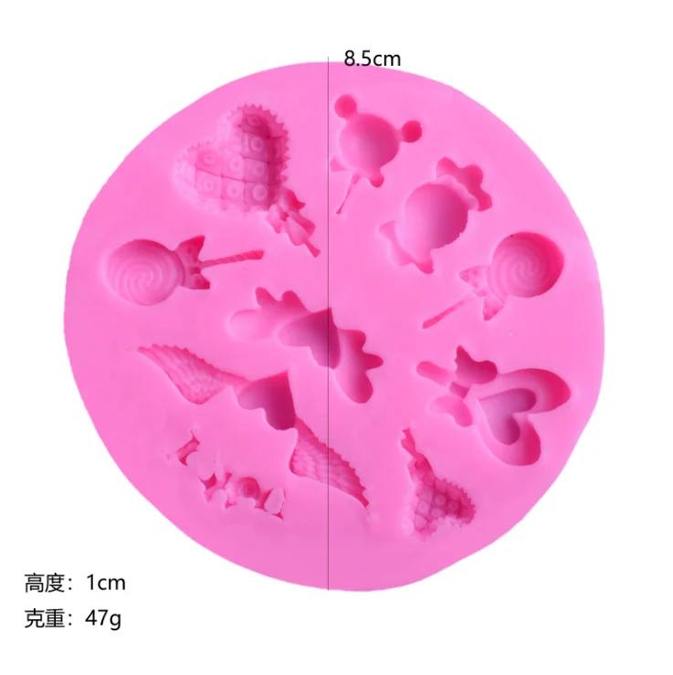 Factory Price Wings Love heart silicone Lollipop Cake Mold DIY Silicone Fondant Chocolate Baking Tool