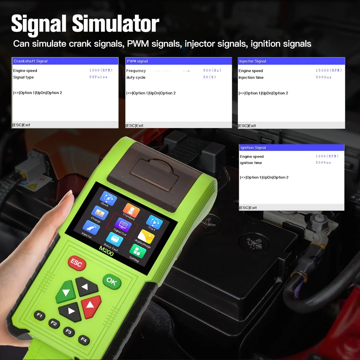 JDiag M200 motorcycle scanner PK mst 3000 full version with Relay testing scanner motorcycle universal diagnostic tool