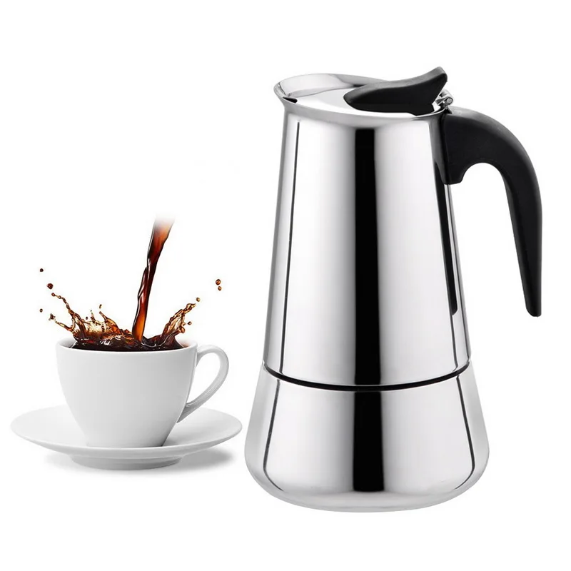 High Quality Stainless Steel 304 Electric Filter Stove Coffee Maker Espresso Pot