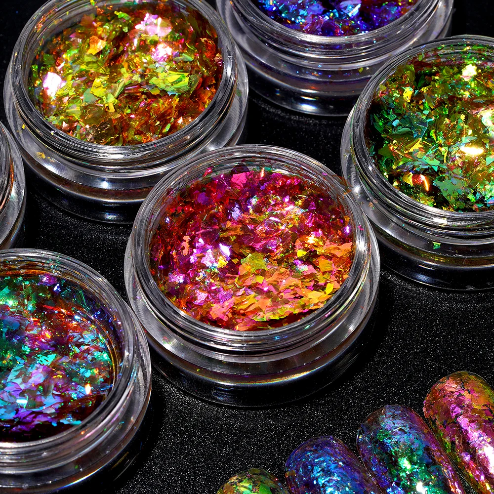 Bulk Sale Factory Offer OEM service Nail Charms Flakes Chunky Powder