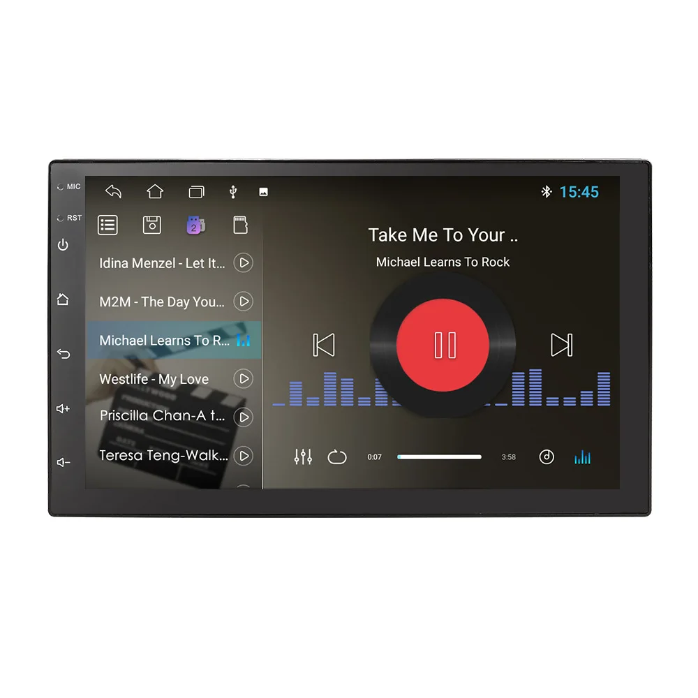 7 Inch 2 din Android 10 Touch Screen Universal Car Stereo GPS Navigation Mirror Link Wifi BT Multimedia MP5 Player Car Radio