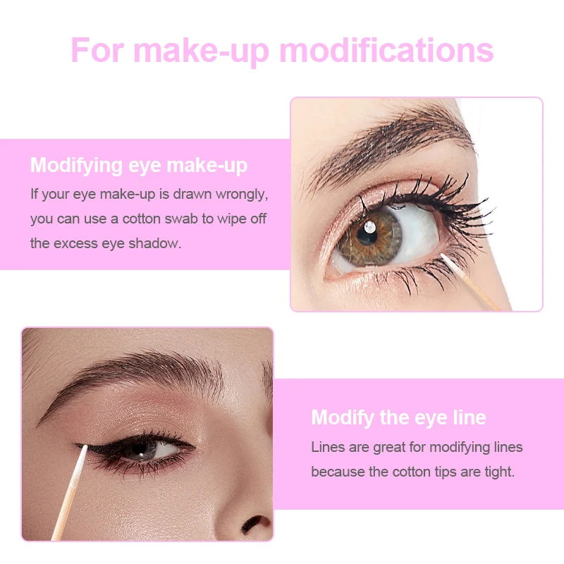 Pointed cotton swab Tattoo Wipe cream eyebrow Micro blog permanent makeup aftercare Embroidered cotton swab