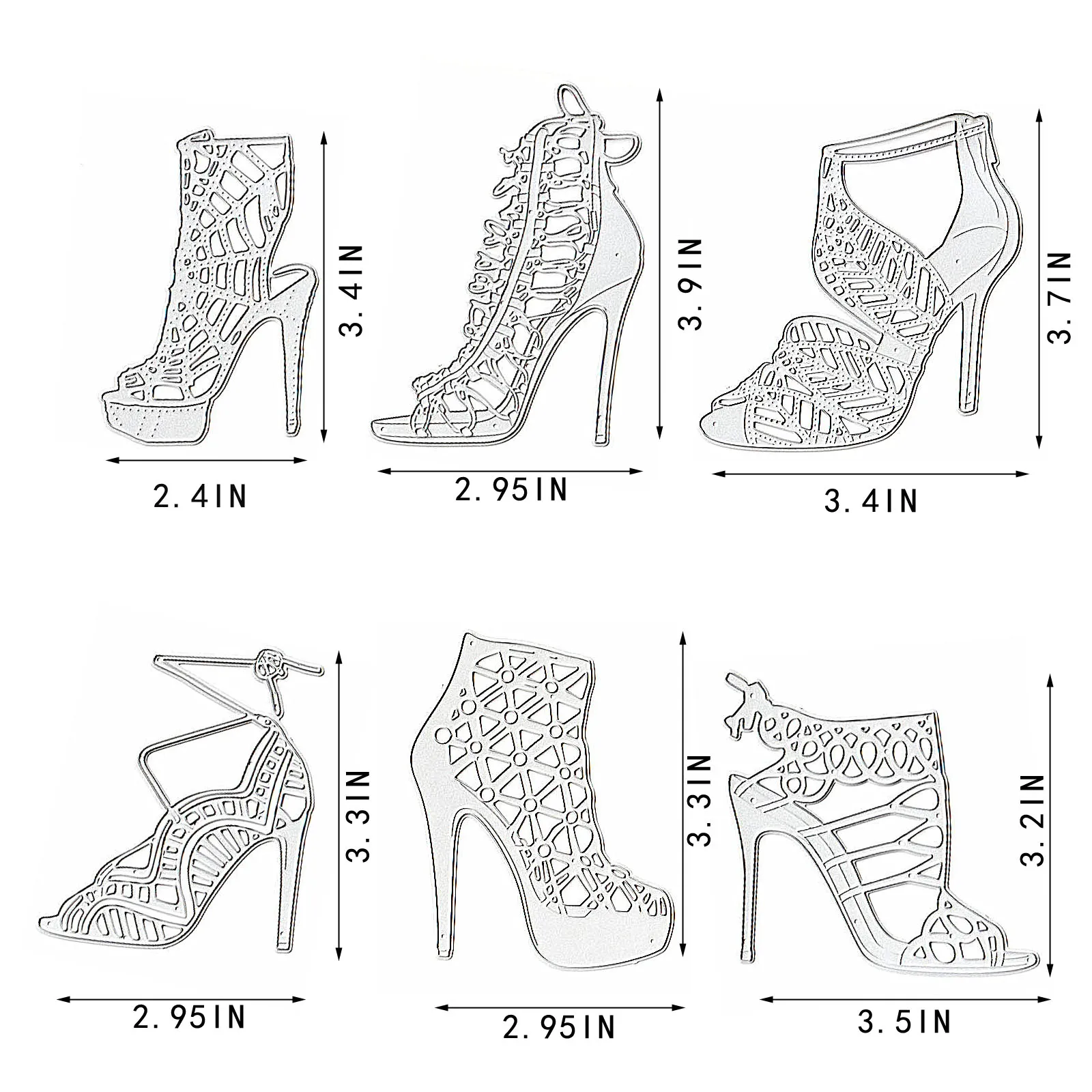 
2021 new metal cutting dies for making card craft knife mold blade punch stencils high-heeled Scrapbook 