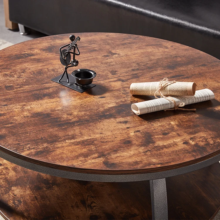 WESOME High quality luxury coffee table modern design metal MDF round side tables coffee table for living room furniture