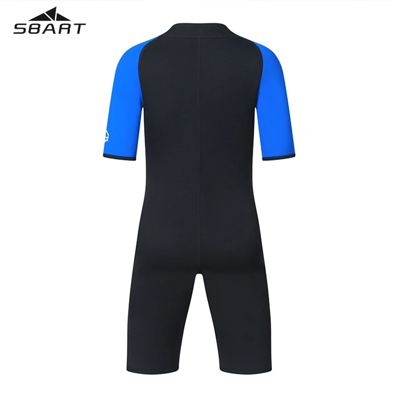 SBART Factory Supply Neoprene Swimming Surfing Kids Wetsuit One Piece Short Sleeve Wet Suit For Boys Girls