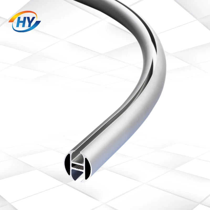 Custom All Kinds Of Bending Extrusion Aluminum Profile Round Shape Square Shape Powder Coated Aluminum Profile For Decoration