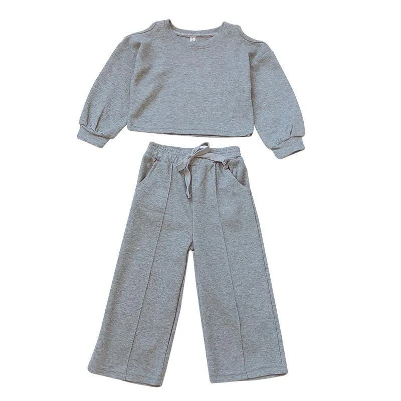 
Factory direct supply cheap children clothes girls spring and autumn clothes suit 