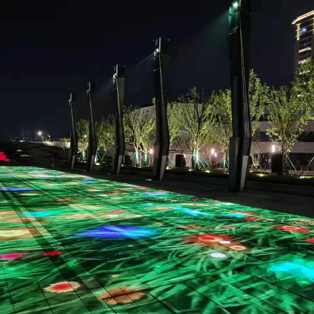 3D mapping with dancing music fountain at people square and outside