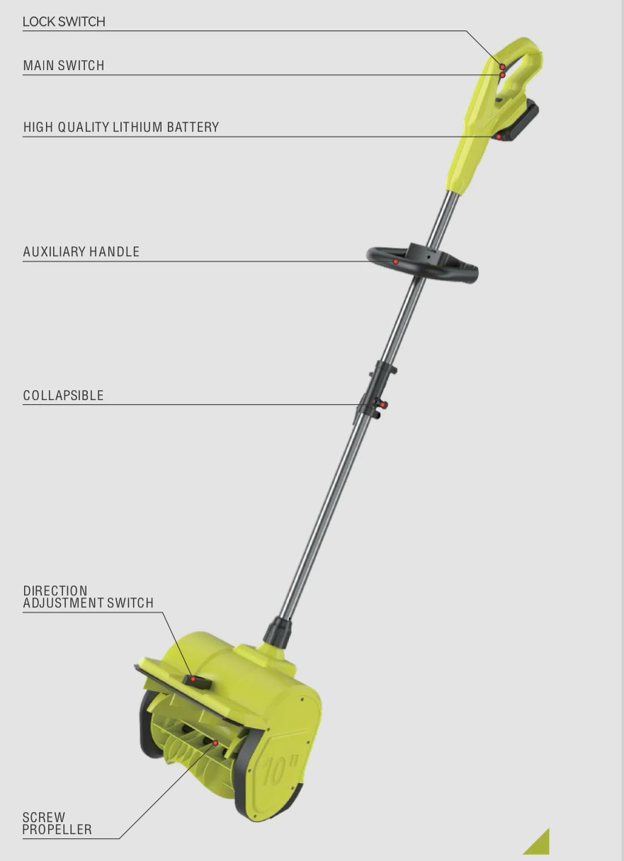 Hot Sale Convenient Cordless Electric Power Snow Shovel Automatic with Battery Easy to Carry Plastic Snow Blower