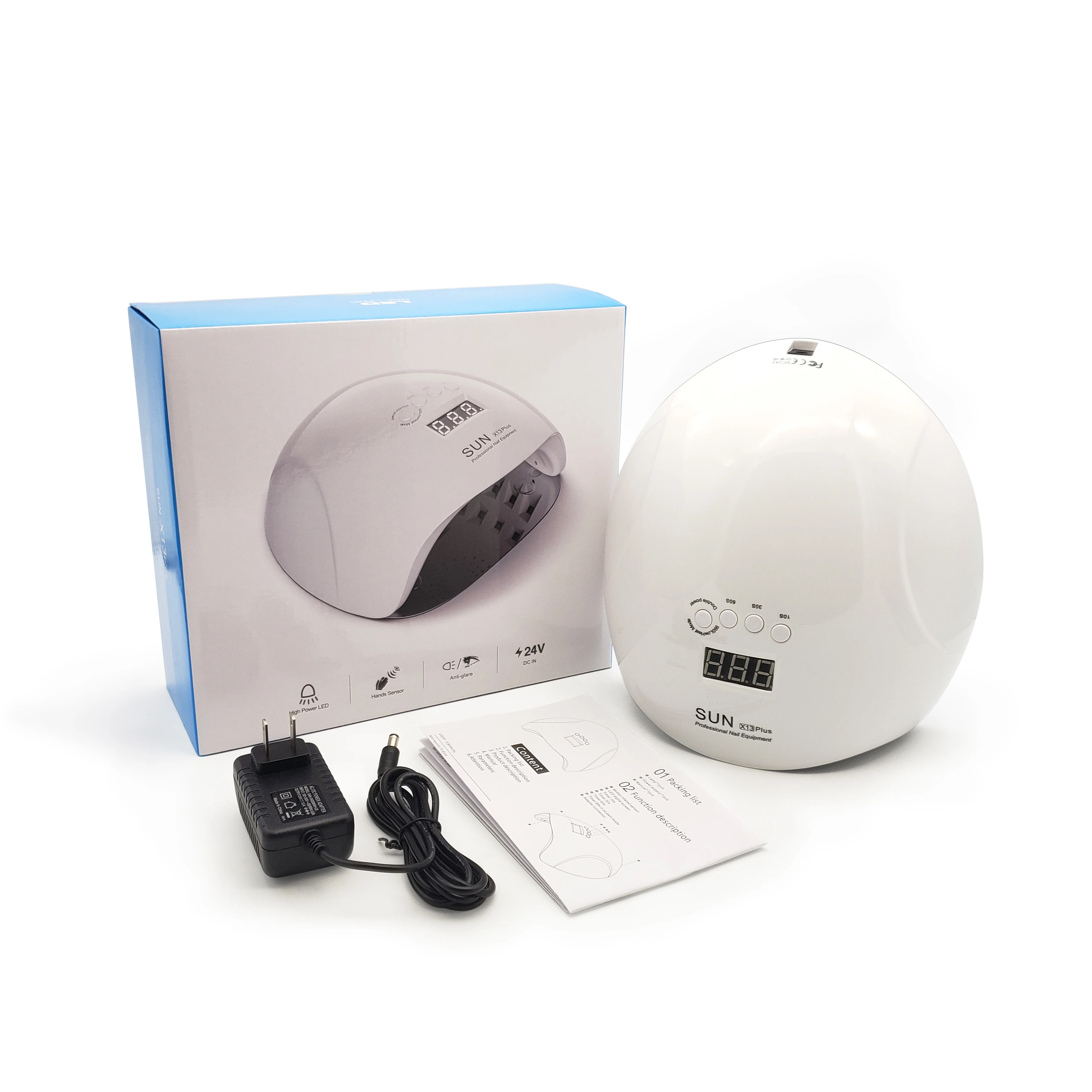 UV LED Nail Lamp 65W Fast Dry Gel Light Nail Dryer Professional Nail Art Tools for Fingernail and Toenail Polish Curing Lamp