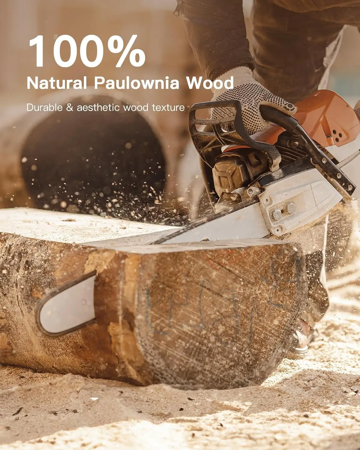 Natural Wood Floating Shelf for Home Storage & Organization, Set of 4