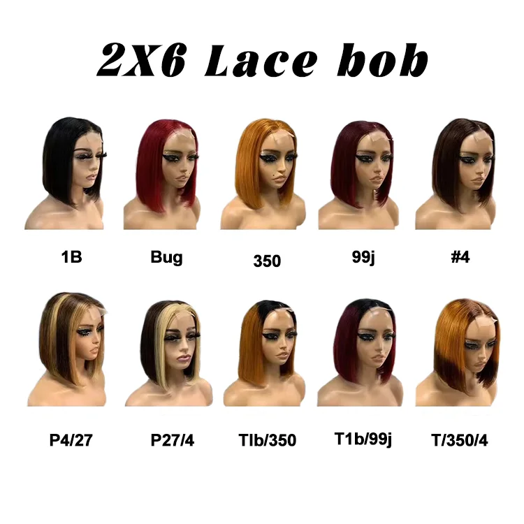 Double Drawn Bob wig Straight Bob Wigs Human Hair Lace Front Glueless Wigs Human Hair Pre Plucked Wear And Go Lace Frontal Bob