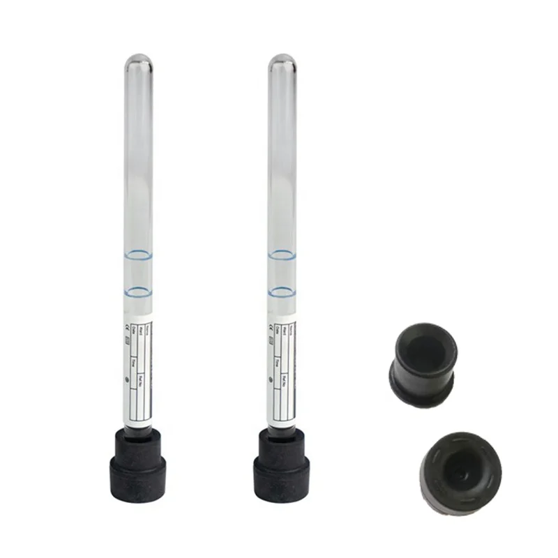 Laboratory consumables glass tube with rubber stoppers for esr blood tube