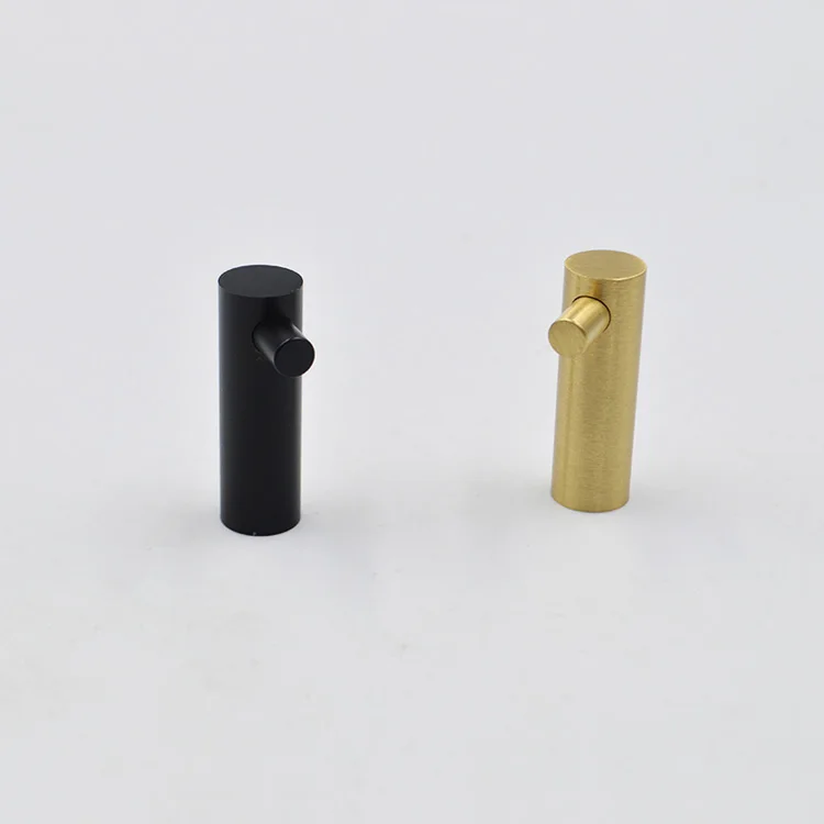 Modern style minimalist decorative bathroom brushed brass gold wall clothes hook hangers robe coat hooks