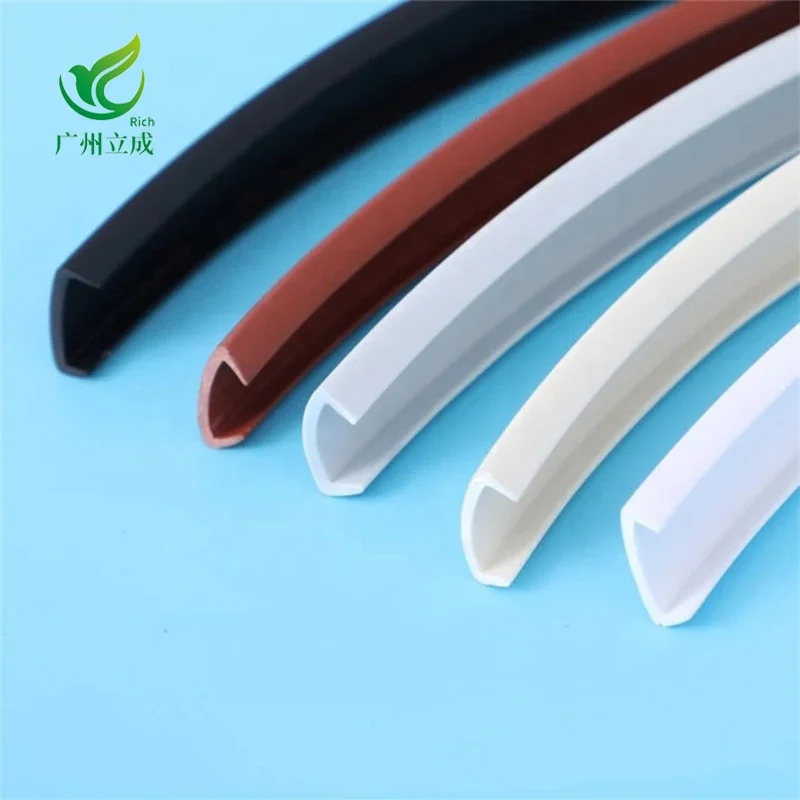 LC2802 Custom TPE PVC Silicone Furniture Protector Strip Waterproof Plastic Edge Seal Strip  Edge Seal Strip For Furniture