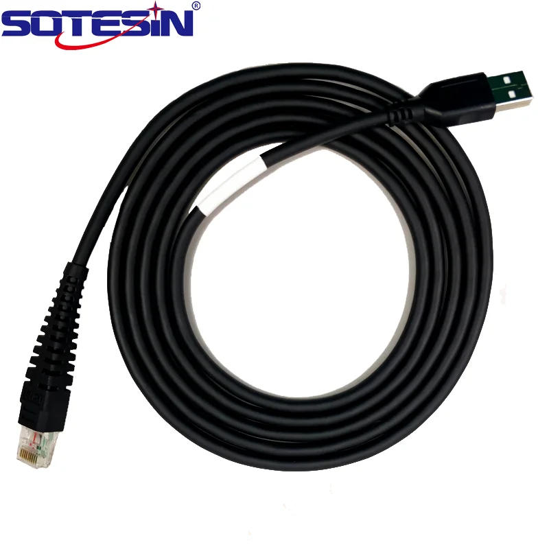 Кабель для считывания штрих-кодов STOESIN RJ45 к USB-кабелю подходит CINO F680 F780 F560 2 м/6 футов Rj45 кабель