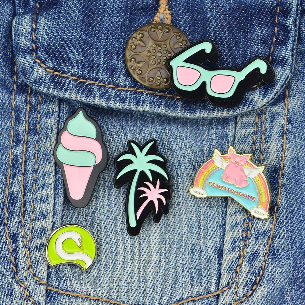 No Minimum Custom Cartoons Hat Pins Metal Hard Soft Enamel Badges Japan Lapel Pins