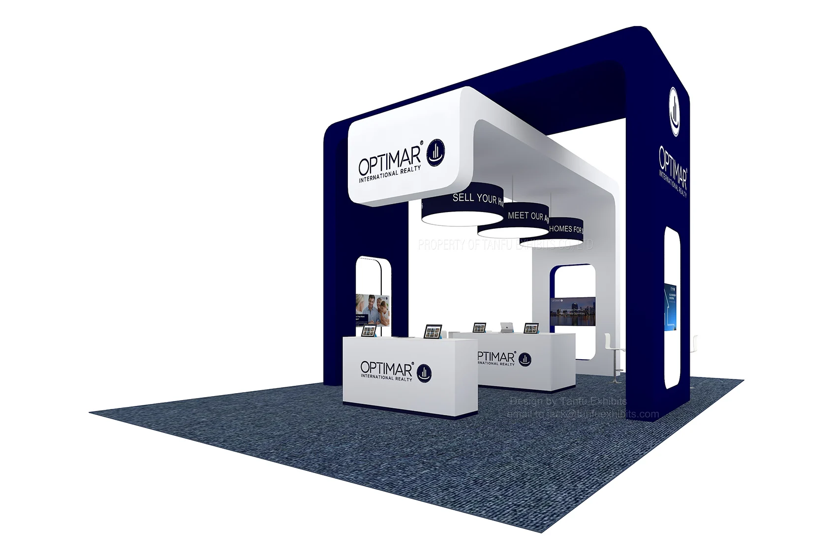 Trade Fair Booth Prefabricated Modular System Booth Easy to Install