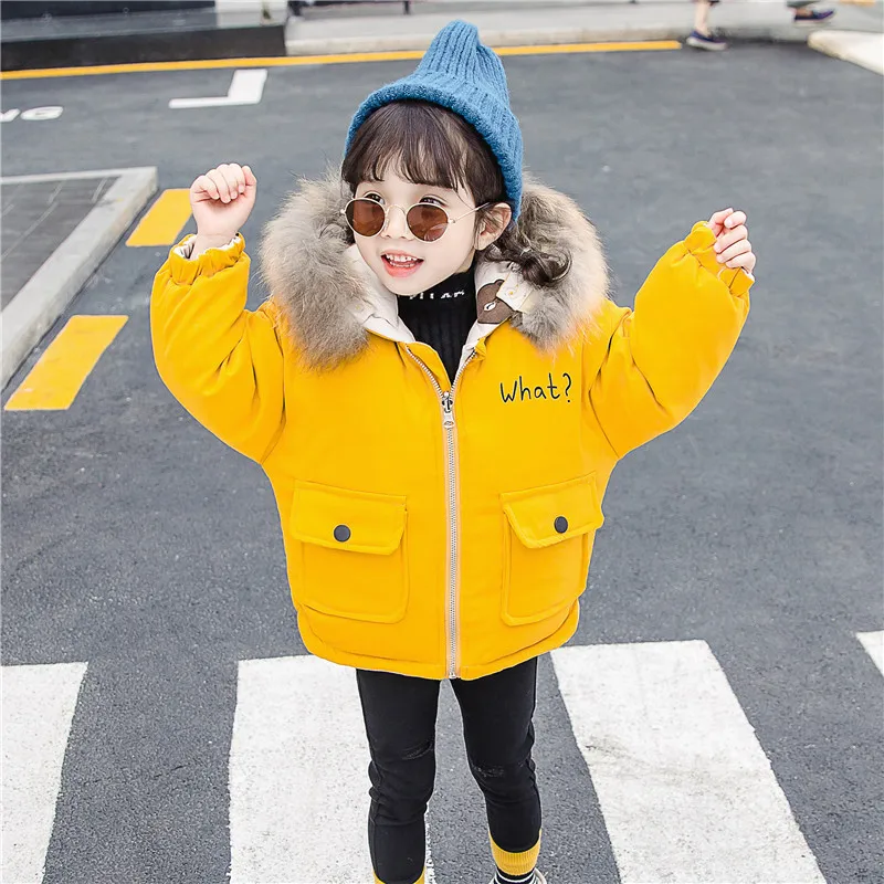
Sunny Baby Girls Clothing 2020 Winter Boys and Girls Jeans Jacket Cotton Girls Padded Mid-length Denim Thick Coat 