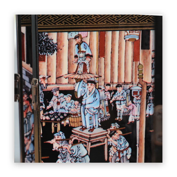 Chinese classical screen decoration, Jinzhu New Year Picture, Chinese folk crafts, suit