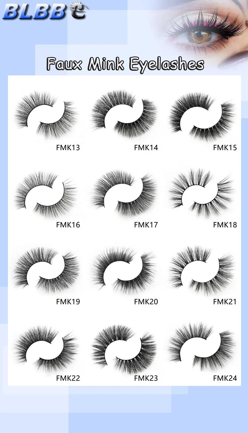  2021 New Arrivals Peitsche Lasheswholesale Vendor Eye Lashesh Beauty 3d Sustainable Strip Faux Mink