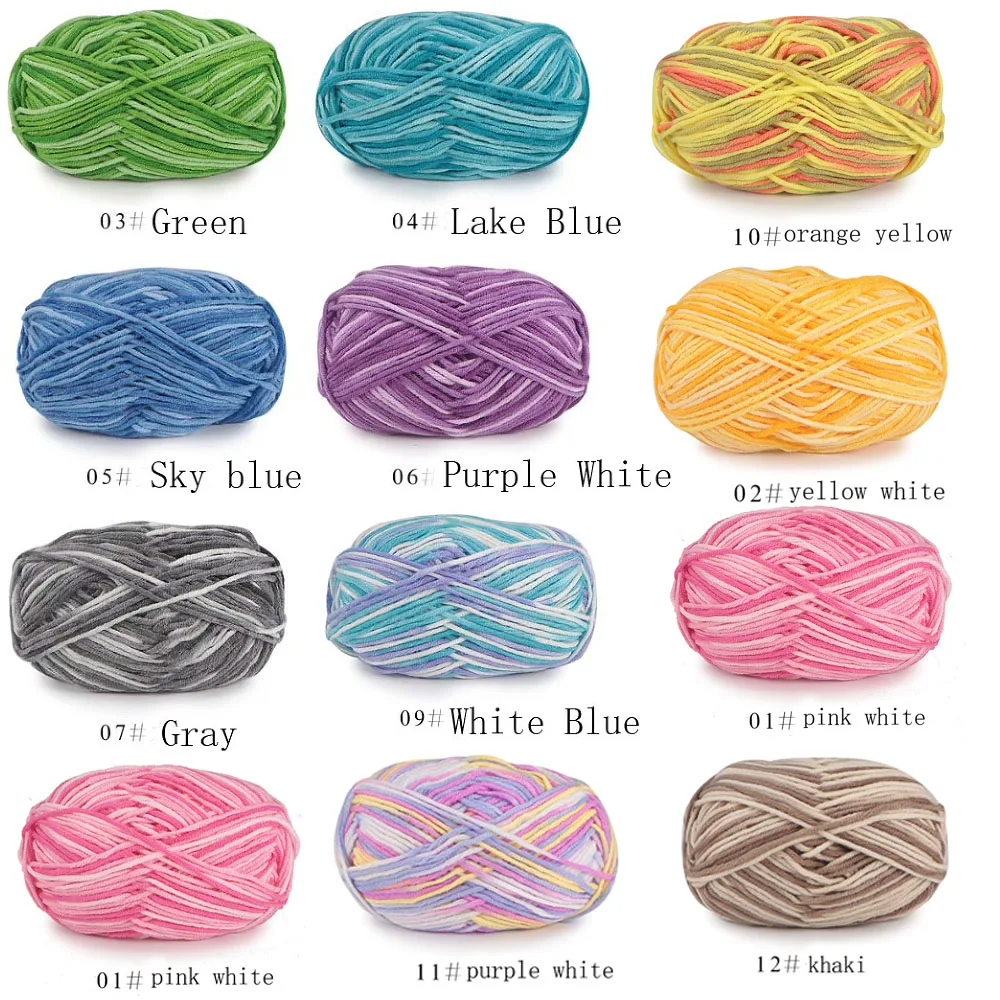 Eco-friendly Smooth Milk Fiber Girlish Pink 5ply cotton Coffee Knitting Wool Yarn Fabric Wool Crochet Knitting Supplies