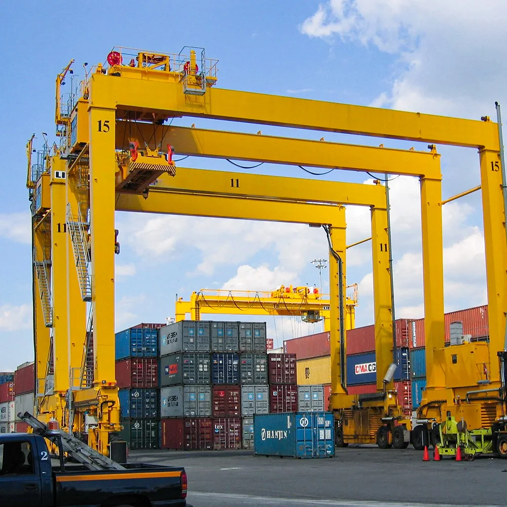 2024 New Style 50Ton Mobile RTG Gantry Crane Harbour Electric Power Source