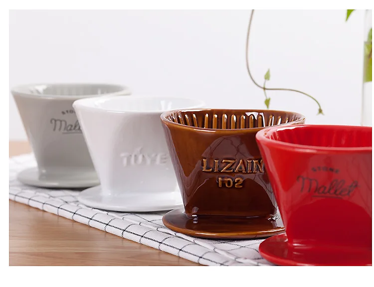 Керамическая кофейная воронка, чашка с фильтром, домашняя кофейная чашка с логотипом под заказ, Керамическая ручная чашка с фильтром для кофе