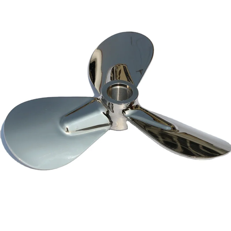 custom 3 blade OEM stainless steel outboard marine propeller for marine parts