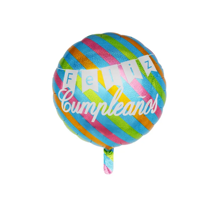 Ball Shape Helium Inflador De Globos Happy Birthday Party Decorations Globos Foil Colorful Globos Metalizados