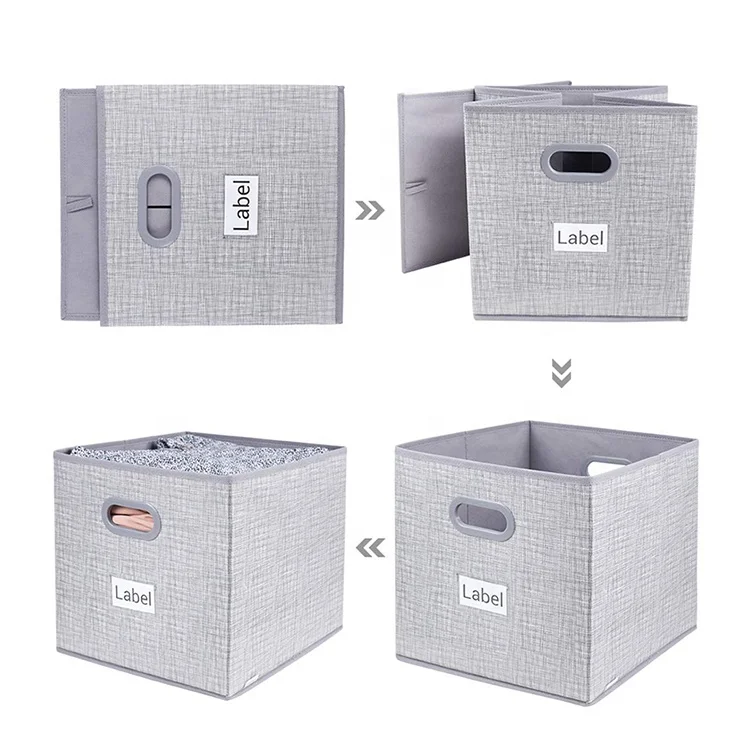 Set of 4 Closet Containers with Sheing Units Clothes Storage Box Set KOREAN Fabric Storage Boxes & Bins Injection Luxury Shoes