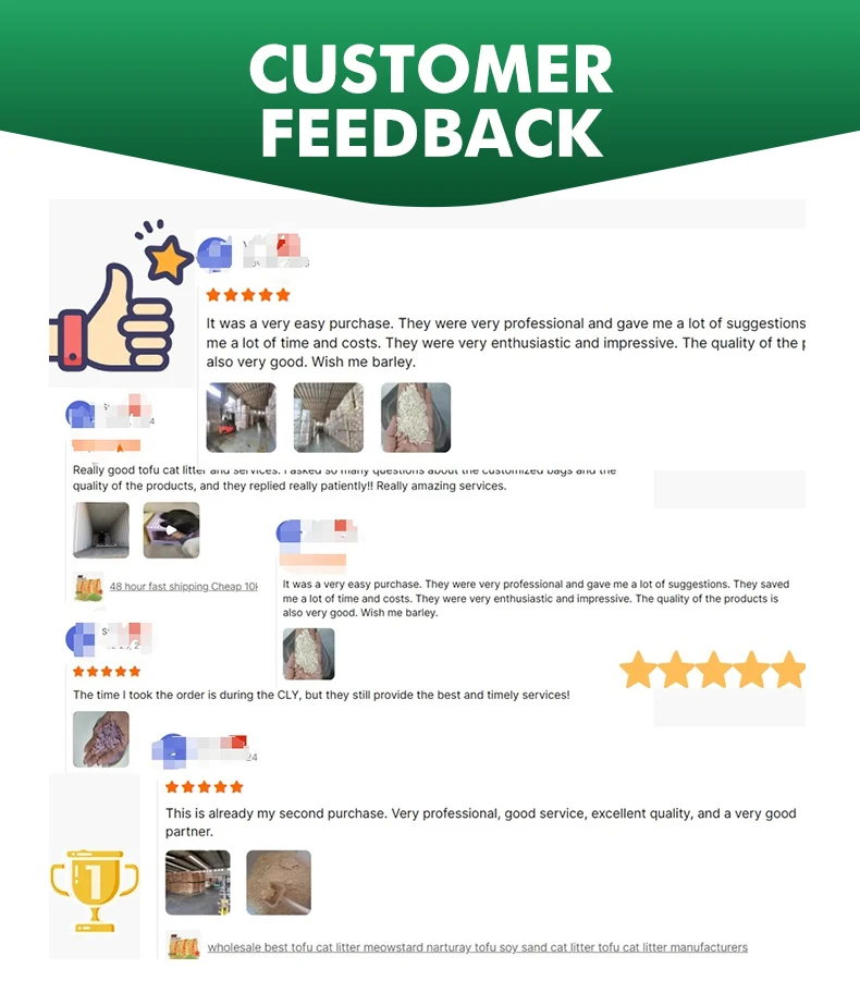 Free Samples Customization Meowstard Non Stick Bottom  Tofu Cat Litter Cat Food and Litter