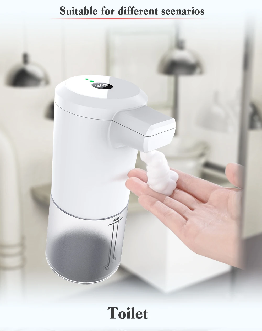 Factory Cheaper Wholesale Household Bathroom Toilet Easy Operation Smart Infrared Sensor Luxury Automatic Foam Dispenser