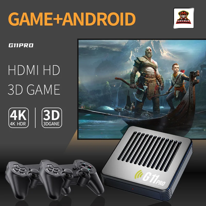 G11Pro 4KHD Game Box 64GB VAYAVA G11 Pro Retro Games 3D TV Classic Video Game Console Player