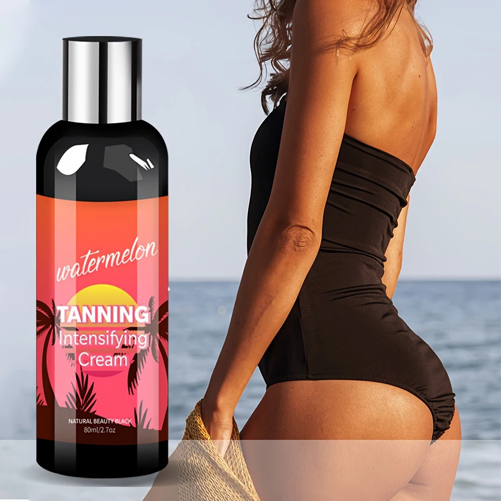 Wholesale OEM Natural long-lasting waterproof sun-free summer beach Tanning Cream Tanning Accelerator Cream for Sunbeds