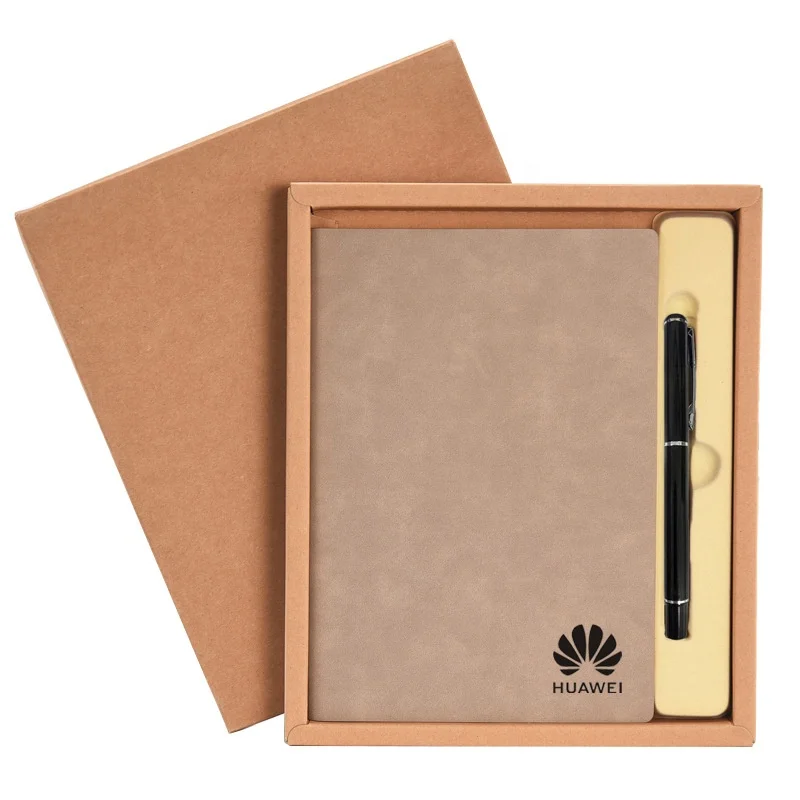 Zeamor Embossed Logo Customized A5 Business Office School Gifts Velvet PU Leather Cover Portfolio Diary Planner and Notebooks