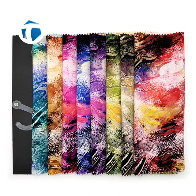 Hot-selling rayon print fabric stock lots for dress