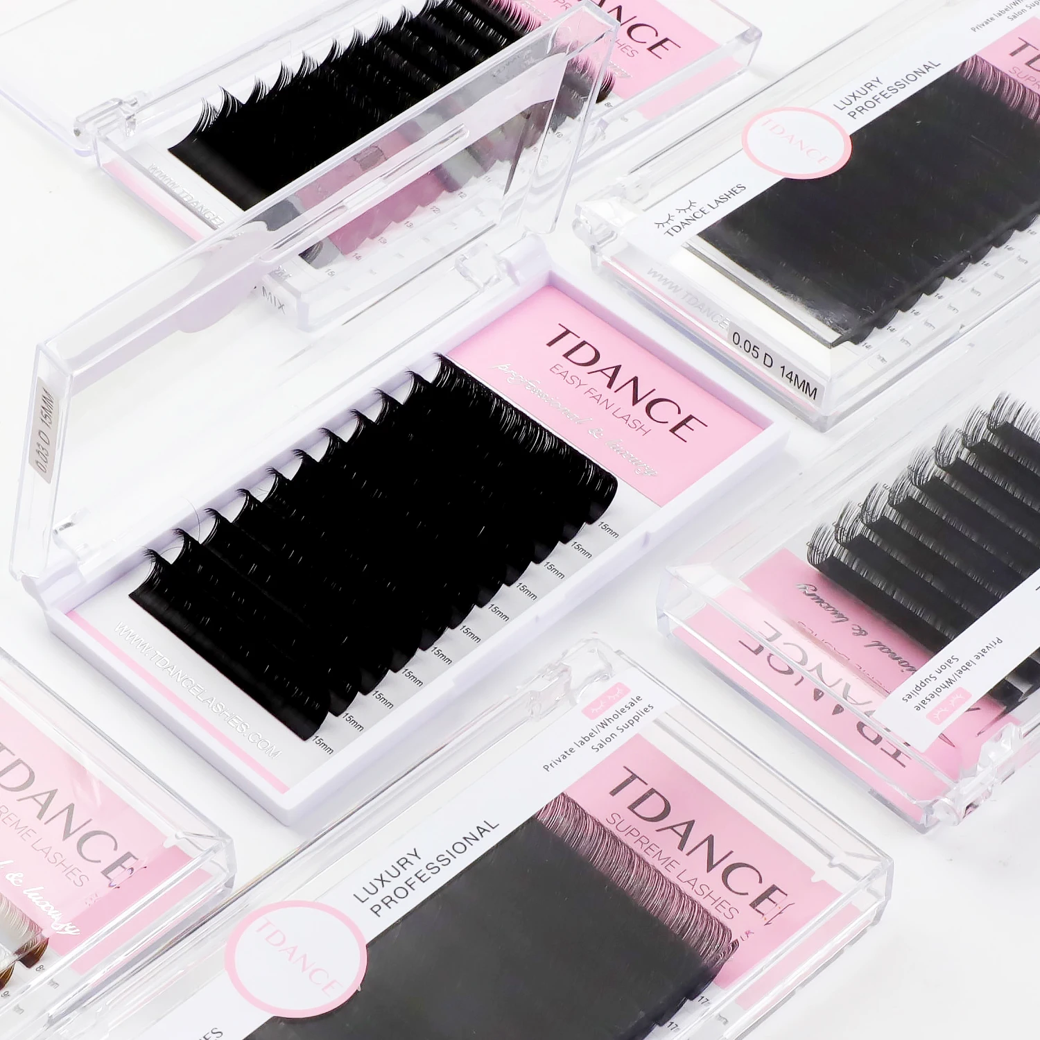 TDANCE Wholesale Mink 3D Volume Eyelash Extension Mink Individual Eyelash Extension Private Label Mink Eyelash Extension