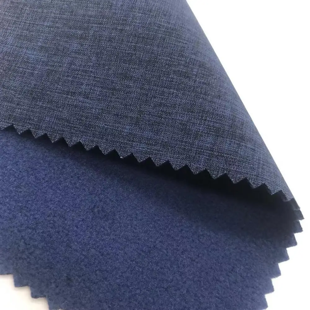 100D cationic mechanical elastic polar fleece for softshell jacket