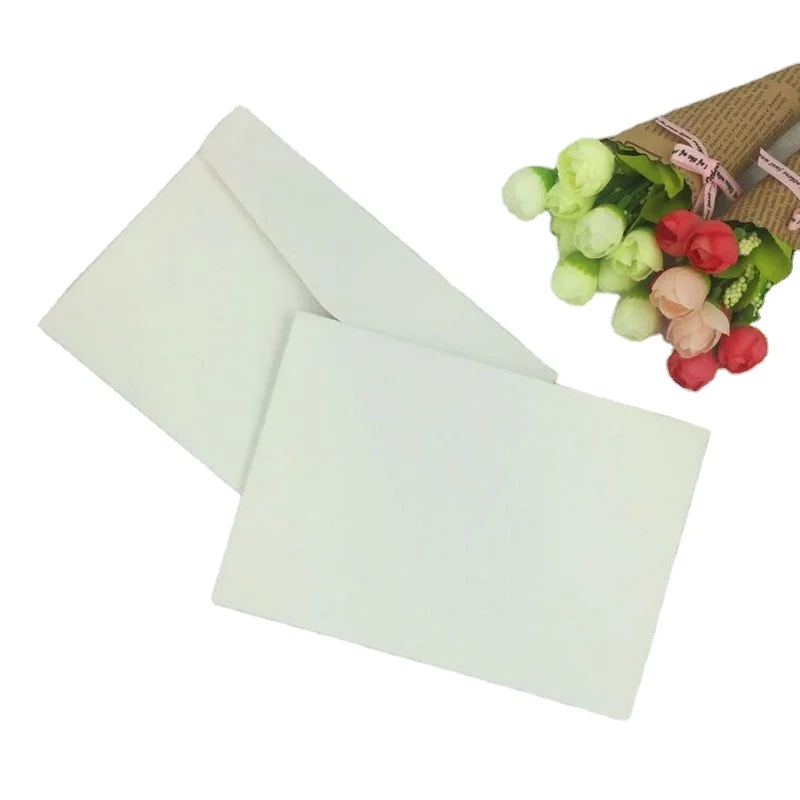 Custom High quality invitation envelope white cardboard paper envelope packaging mailing envelope