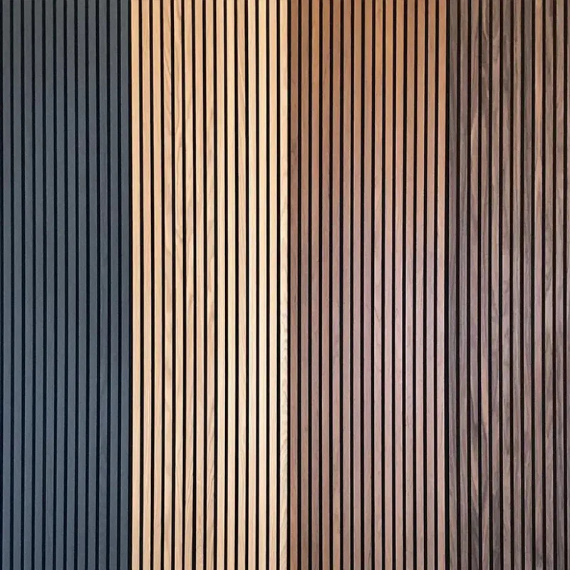 Apolloxy  Mdf wood Pet Strip Sound-Absorbing fluted panel Acoustic Board Solid oak Wooden soundproof Slat Panel For Wall Panels